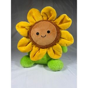 BumBumz Sunny the Sunflower 14.5 Inch GardenBumz Plush Stuffed Toy  Yellow Green
